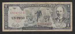 Cuba - Banconota Circolata Da 1 Peso P-90a - 1959 #17 - Kuba