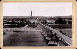 Kabinett Photo Dresden Neustadt, Teilansicht, Brücke, Um 1890 - Photographie