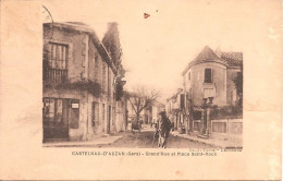 CASTELNAU-D'AUZAN (32) Grand'Rue Et Place Saint-Roch En 1906 - Altri & Non Classificati