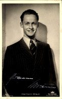 CPA Schauspieler Hermann Braun, Portrait, Autogramm - Acteurs