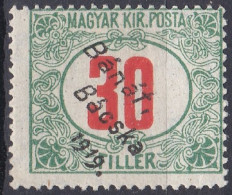 Hongrie Banat Bacska Taxe 1919 Mi 6 *  (A15) - Banat-Bacska