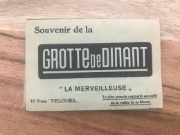 Souvenir De La Grotte De Dinant "la Merveilleuse" 10 Vues Velours Carnet - Dinant