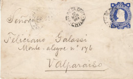 CHILE 1903 COVER SENT FROM LA CRUZ TO VALPARAISO - Cile