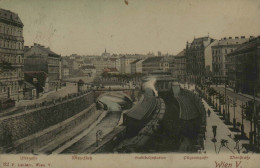 WIEN - Ufergasse Wien Fluss Stadtbahnstation - Gares - Avec Trains