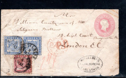 3 Kr. Und 6 Kr. Paar, Auf GA -Umschlag 3 Kr. ,klar  " HEIDELBERG " Mit Postablage-Stp. Nach London 18 Kr. Frankat. ,#141 - Storia Postale