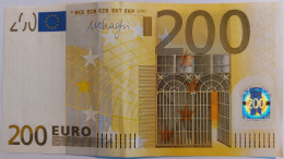 200 EURO 2002 DRAGHI Z BELGIUM T002F5 - 200 Euro