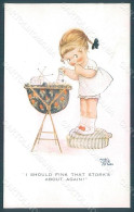 Artist Signed Attwell M. L. Child Girl Valentine Serie A336 Postcard HR2518 - Otros & Sin Clasificación