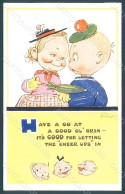 Artist Signed Attwell M. L. Children Valentine 1662 ABRADED Postcard HR2523 - Otros & Sin Clasificación