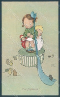 Artist Signed Attwell M. L. Children Girl Boy Mouse Postcard HR2485 - Otros & Sin Clasificación