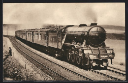 Pc LNER, Up Queen Of Scots Near Berwick, Locomotive 2565 Merry Hampton  - Trains