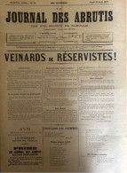 1877 LE JOURNAL DES ABRUTIS - VEINARDS DE RÉSERVISTES - GAGNY - ROMAINVILLE - NOGENT SUR MARNE - CLOCHES DE CORNEVILLE - 1850 - 1899