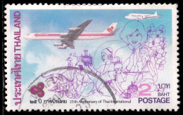 Thailand Stamp 1985 25th Anniversary Of Thai Airways International Limited 2 Baht - Used - Thaïlande