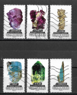 France 2016  Oblitéré Autoadhésif   N° 1219 - 1221 - 1223 - 1224 - 1626 - 1227  - Le Monde Minéral - Used Stamps