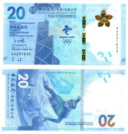 Hong Kong Bank Of China 20 Dollars Beijing Olympics Commemorative 2022 P-353 UNC - Hongkong