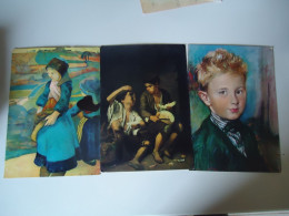 GAUGUIN MURILLO   3 POSTCARDS  PAINTINGS - Paintings