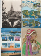 LOT DE 40 CARTES POSTALE CPM DE BRETAGNE DIVERS TOUTES SCANNEES - 5 - 99 Postcards