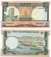 Hong Kong Chartered Bank 10 Dollars 1977 P-74 UNC - Hongkong