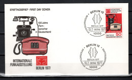 Germany - Berlin 1977 Space, Telephone Centenary Stamp On FDC - Europa