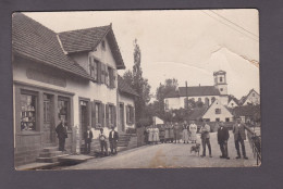 Carte Photo Bas Rhin Gumbrechtshoffen  Epicerie Caroline Engel Eglise ( Animée En L'état 58879) - Autres & Non Classés