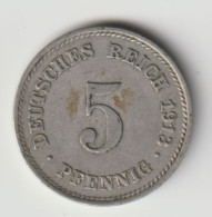 DEUTSCHES REICH 1913 E: 5 Pfennig, KM 11 - 5 Pfennig