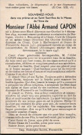 L'abbé Armand Capon ( Concentratiekamp -barvaux1894 -belsen 1945) - Religion & Esotérisme