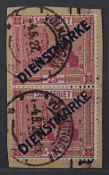 SAAR Dienst 14 I + 14 II, Seltenes TYPENPAAR, Sauber Gestempelt, KW 500,- € - Used Stamps