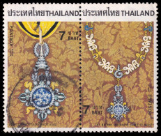 Thailand Stamp 1988 Royal Decorations (2nd Series) 7 Baht In Pair - Used - Thailand