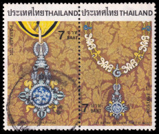 Thailand Stamp 1988 Royal Decorations (2nd Series) 7 Baht In Pair - Used - Thaïlande