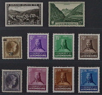 Luxemburg  265, 281-89 ** Gesuchte Serien Komplett, Postfrisch, KW 174,- € - 1852 Guillermo III