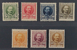 Dänemark 53-59 *  König Frederik 5-100 Ö. Komplett, Originalgummi, KW 210,- € - Unused Stamps