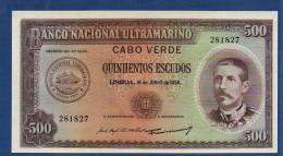 CAPE VERDE - P.50 – 500 Escudos 1958 UNC, Serie 281827 - Cape Verde