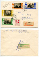 Germany East 1964 Registered Cover; Berlin Postmarks; War Of Liberation Stamps; Tauschsendung Exchange Control Label - Covers & Documents