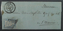 SCHWEIZ 14 II Bzo, (SBK 23 E), 10 Rp.Seidenpapier Auf Brief, Fotoattest 700,-€ - Storia Postale