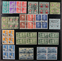 1892/1958, SCHWEIZ, 19 Hochwertige Viererblocks Meist Zentrumstpl, 581,-SFr - Used Stamps