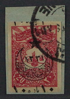 1916, TÜRKEI 360 U, Kriegswaisen Stern Fünfstrahlig, 20 Pa. UNGEZÄHNT Briefstück - Oblitérés