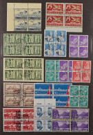 1892/1958, SCHWEIZ, 15 Hochwertige Viererblocks Mitt Zentrumstempel, 730,-SFr - Usados