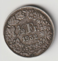 HELVETIA 1932: 1/2 Fr., Silver, KM 23 - 1/2 Franc