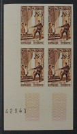 TUNESIEN 545 U  **  Tag Der Briefmarke 1959, UNGEZÄHNTER Eckrand-Viererblock - Tunisia (1956-...)
