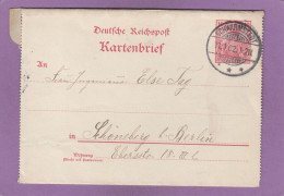 KARTENBRIEF AUS SCHWARMSTEDT NACH SCHÖNBERG BEI BERLIN,1902. - Buste