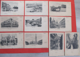 Lot De 10 CPA Précurseur - Toutes Scannées - Italie - Venezia - Même Série - Datées 1901 - Venezia