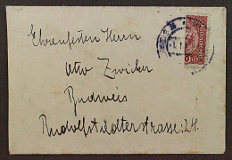 1916, ÖSTERREICH 197 H, Brief Wappen 80 H. Senkrechte HALBIERUNG, SELTEN, 150,-€ - Cartas & Documentos