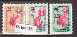 1963 FLOWERS - ROSE 3 V.-used(O) Bulgaria/Bulgarie - Usados