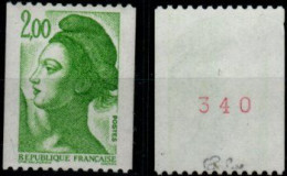 FRANCE - YT N° 2487e Liberté De DELACROIX, Signé, Sans Phosphore + N° Rouge. SEULE PROPOSITION Sur DELCAMPE. A Saisir. - 1982-1990 Vrijheid Van Gandon