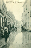 Carte CHALON SUR SAONE Inondations Des 24 25 Janvier 1910 Rue Gloriette - Chalon Sur Saone