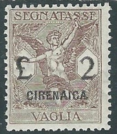 1924 CIRENAICA SEGNATASSE PER VAGLIA 2 LIRE MH * - P39-10 - Cirenaica