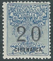 1924 CIRENAICA SEGNATASSE PER VAGLIA 20 CENT MH * - P39-10 - Cirenaica