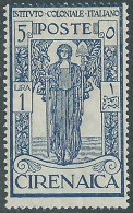 1926 CIRENAICA PRO ISTITUTO COLONIALE 1 LIRA MH * - P41-10 - Cirenaica