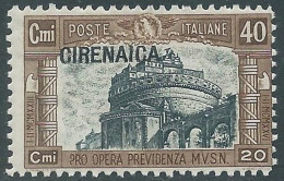 1927 CIRENAICA MILIZIA 40 CENT MNH ** - P41-10 - Cirenaica