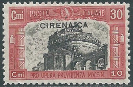 1929 CIRENAICA MILIZIA 30 CENT MNH ** - P41-10 - Cirenaica