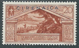 1930 CIRENAICA VIRGILIO 20 CENT MH * - P41-9 - Cirenaica